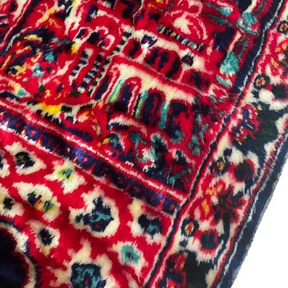 Arabian Muslim Islamic Temple Mosque Vintage Swan Velveteen Prayer Rug Tapestry - Picture 3 of 6